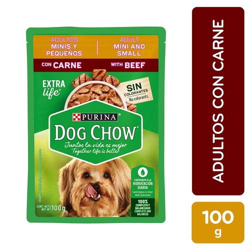 Alimento húmedo para perro Purina Dog Chow Adultos Minis y pequeños carne - 100 g
