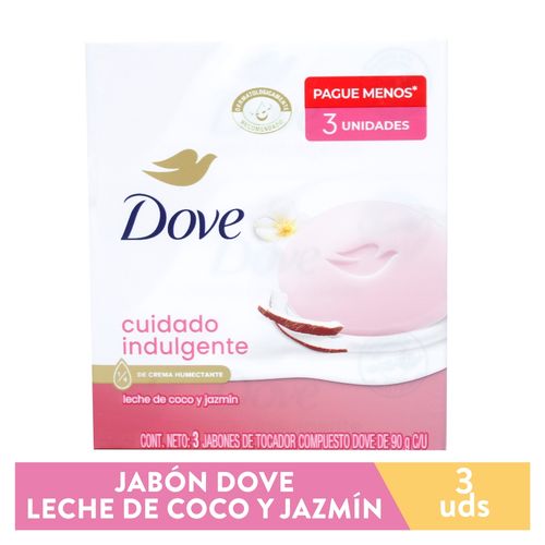 Jabón Barra Dove Leche De Coco 3 Pack - 90g
