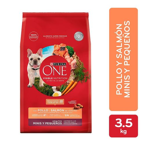Alimento para perro Purina One adultos minis y pequeños Pollo y Salmón 3.5 kg