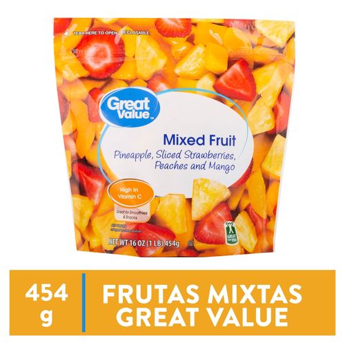 Mezcla De Frutas Tropicales Great Value Congeladas - 454 g