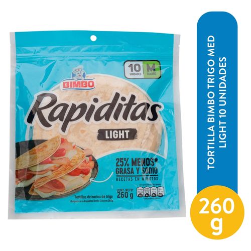Tortilla Bimbo de harina mediana light 10 Uds - 260 g
