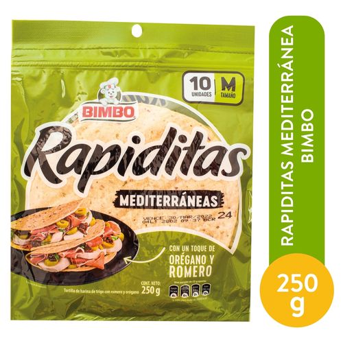 Tortilla de harina Bimbo mediterráneas 10 Uds - 250 g