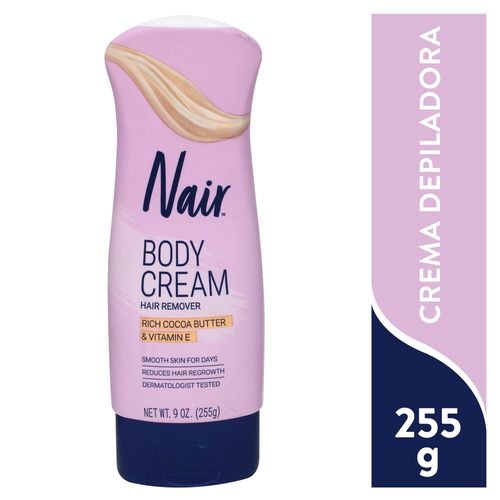 Loción depiladora Nair con mantequilla de cocoa y vitamina e - 255 g