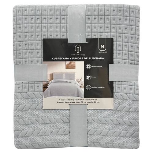 Cubre cama full Home Trends con fundas de almohada