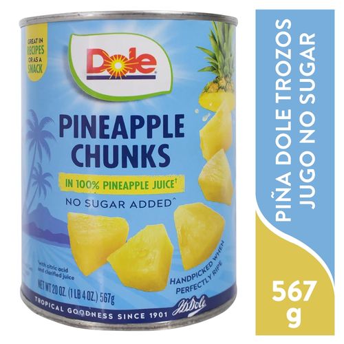 Pina Dole Trozos Jugo No Sugar 567 Gr