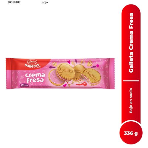 Galleta Crema Fresa Gallito 336G