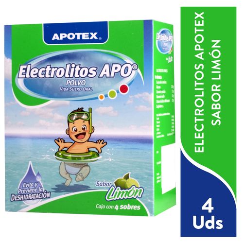 Electrolitos Apotex Sabor Limón, Precio indicado por unidad