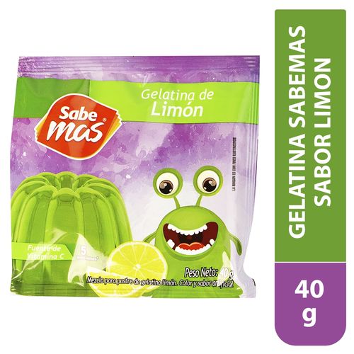 Gelatina Sabemas Sabor Limón - 40 g