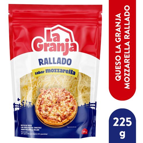 Queso La Granja rallado sabor mozzarella - 225 g