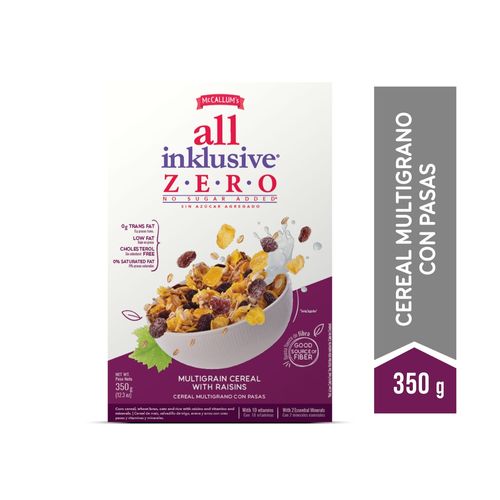 Cereal Multigrano Mc Callums All Inklusive, pasas - 350 g
