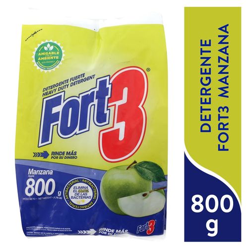 Detergente Fort3 Manzana 800gr