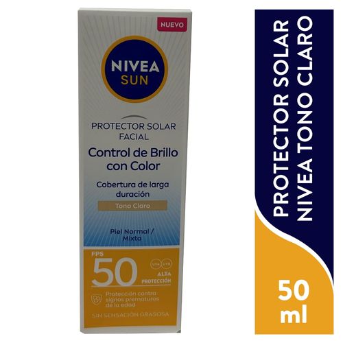 Protector Solar Nivea Control Brillo FPS50 Claro 50ml