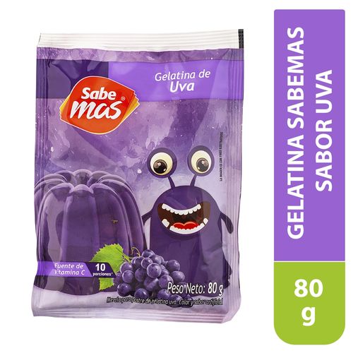 Gelatina Sabemas Sabor Uva - 80 g