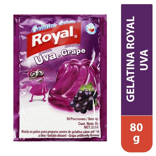 Gelatina En Polvo Royal Sabor Uva Sobre - 80g