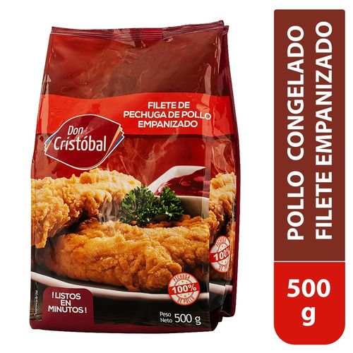Pollo Don Cristóbal filete empanizado congelado - 500 g