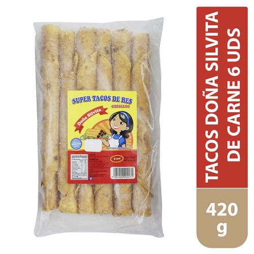 Tacos Doña Silvita de carne 6 Uds - 420 g