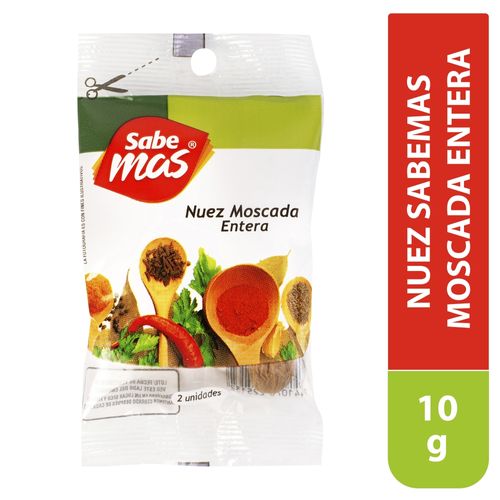Nuez Sabemas Moscada Entera - 10 g
