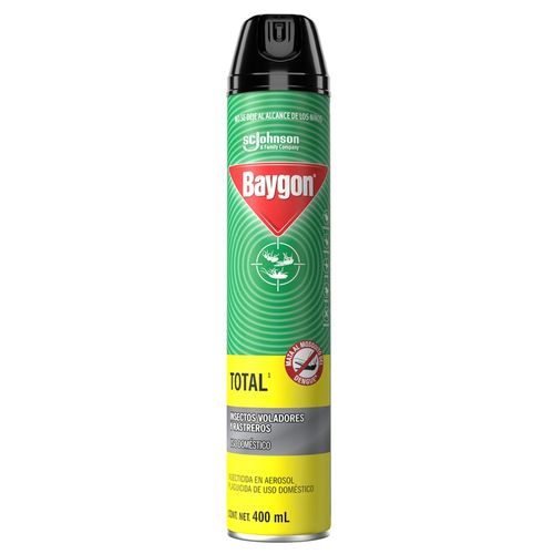 Insecticida Baygon Total Mata Insectos Voladores y Rastreros en Aerosol - 400 ml