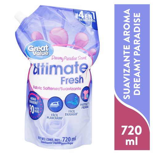 Suavizante Great Value Cuidado Avanzado Aroma Dreamy Paradise - 720 ml