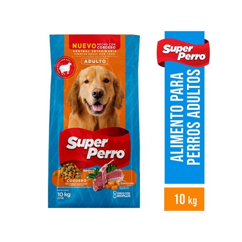 Alimento para perro Super Perro adulto sabor cordero -  10 kg