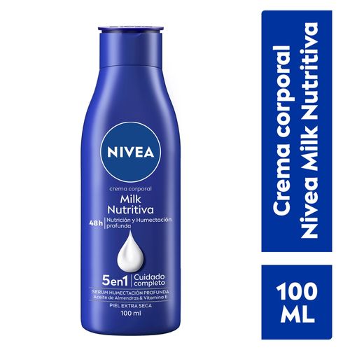 Crema Corporal Nivea Humectante Body Milk Nutritiva -100 ml