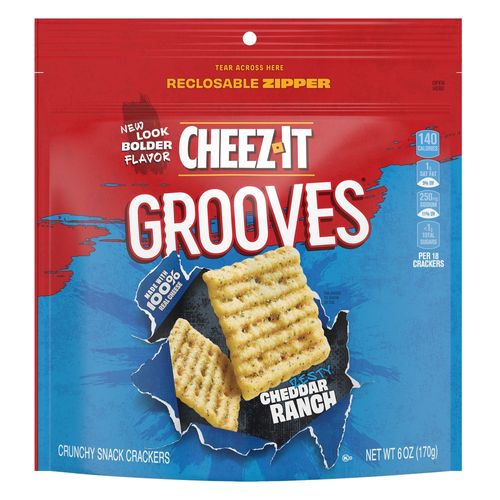 Galletas Kelloggs Cheez it Grooves Queso Cheddar Ranch - 170 g