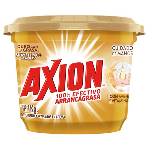 Lavaplatos Axion en crema avena y con vitamina E, arrancagrasa - 1 kg