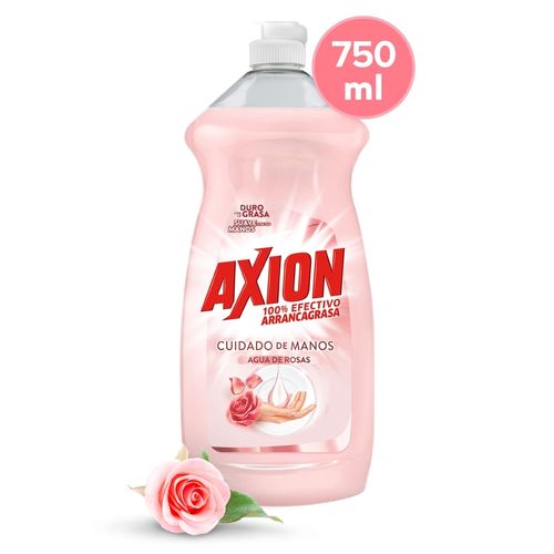Lavaplatos líquido Axion agua de rosa pasta - 750 ml