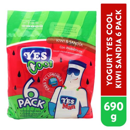 Yogurt Yescool Kiwi Sandia 6 Pack - 69O g