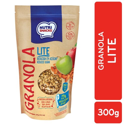 Granola Lite Nutrisnacks Con Manzana Almendras Chía y Linaza - 300 g