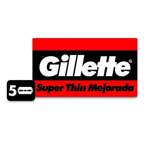 Rasuradora mejorada Gillette SuperThin Estuches Con 5 Hojas, 20 Uds