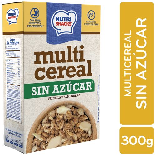Multicereal Nutrisnacks Sin Azúcar De Vainilla Y Almendras - 300g