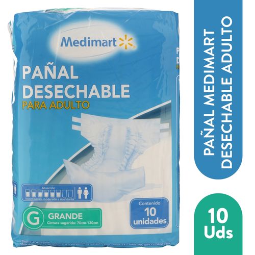 Panales Adulto Medimart Talla L 10ea