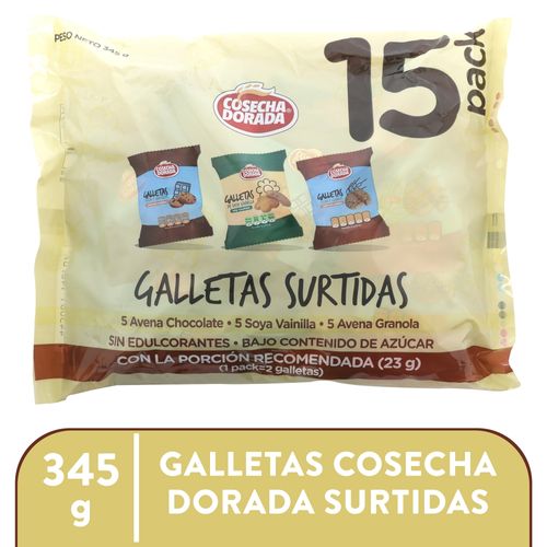 15 Pack Galleta Surtida Cosecha Dorada