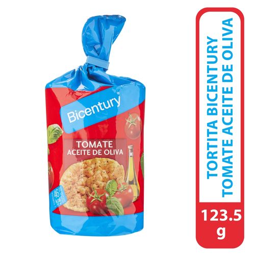 Tortita de maiz Bicentury tomate aceite oliva - 123.5 g