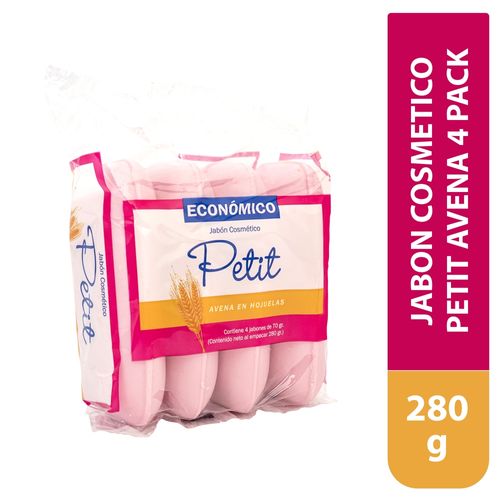 Jabón Petit cosmetico avena 4 pack  - 280 g