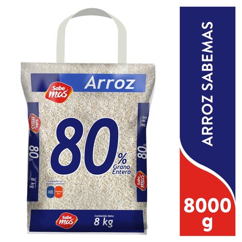 Arroz Sabemas 80% grano entero - 8 kg