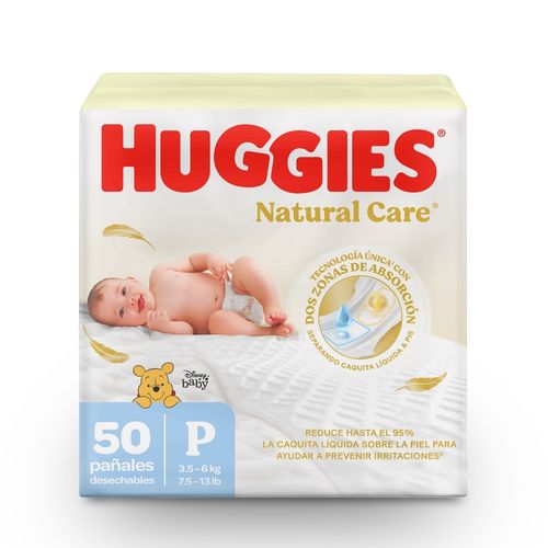 Pañales Huggies Natural Care Etapa 1/P - 50 Unidades