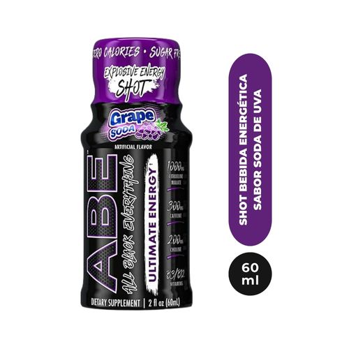 Abe Energy Shot Grape Soda 12 Pack 60 Ml