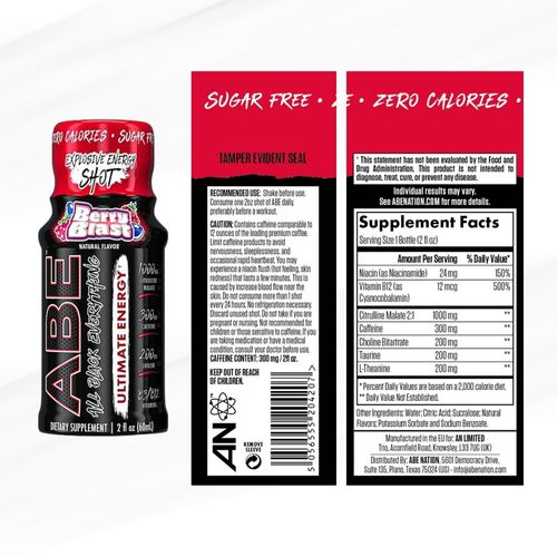 Abe Energy Shot Berry Blast 60 Ml