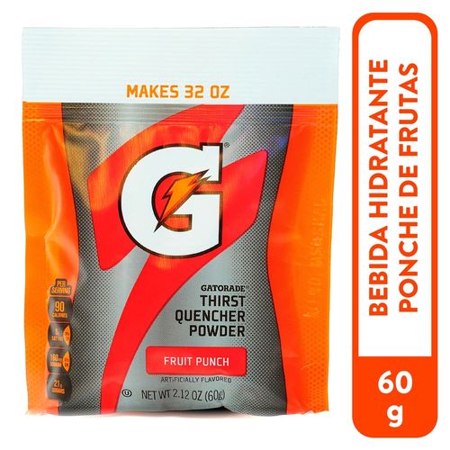 Bebida Gatorade polvo sachet fruit punch - 60 g