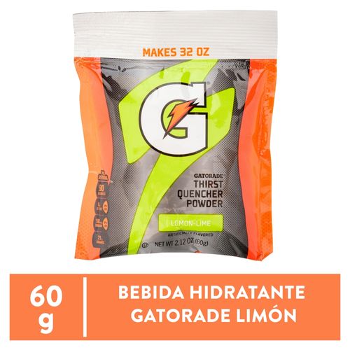 Bebida Gatorade en polvo sachet lima limón - 60 g
