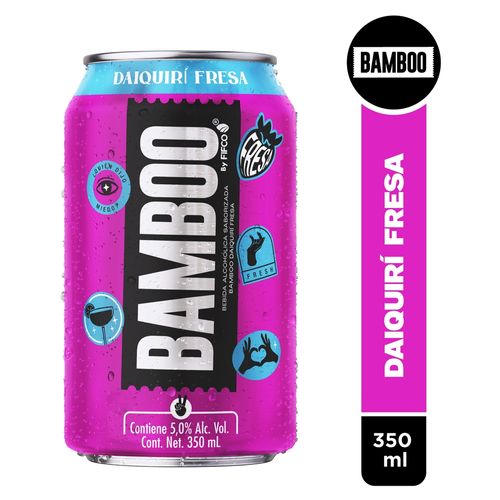 Bebida Alcohólica  Saborizada Bamboo Daiquiri Fresa lata 350ml