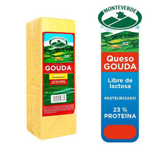 Queso Gouda Monteverde Pasteurizado Libre de Lactosa - Precio indicado por kilo