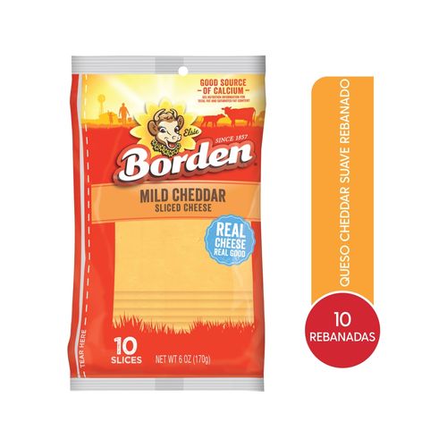 Queso Borden Cheddar Suave Rebanado - 170 g