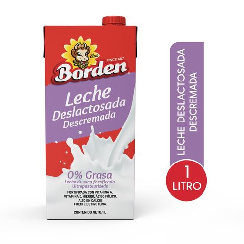 Leche Borden Deslactosada Descremada -1000 ml