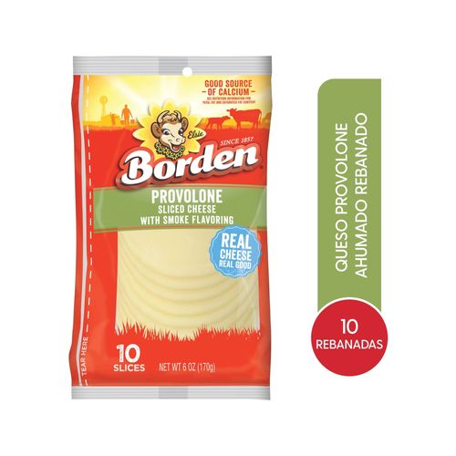 Queso Borden Provolone Ahumado Rebanado - 170 g