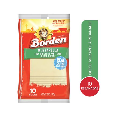 Queso Borden Mozzarella Rebanado - 170 g