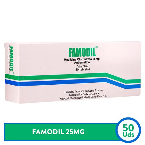 Famodil Newport 25Mg, Precio indicado por unidad