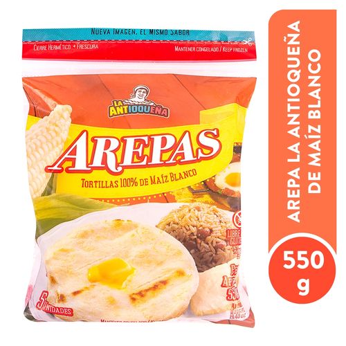 Arepas La Antioqueña blancas 5 Uds - 550 g